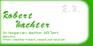 robert wachter business card
